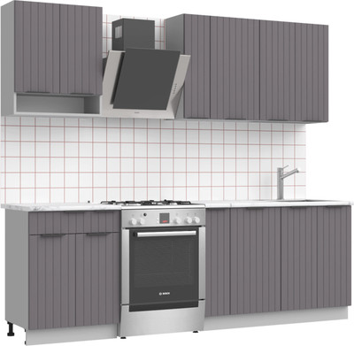 Кухонный гарнитур Arvento АНТА-плюс 1.8м (графит)