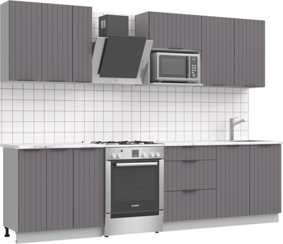 Кухонный гарнитур Arvento АНТА-плюс 2.2м (графит)