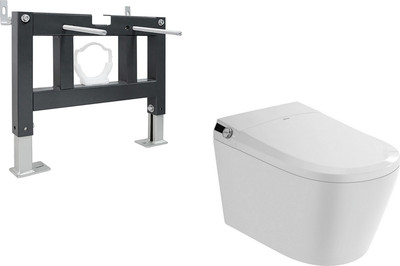 Унитаз подвесной с инсталляцией Abber Bequem AC1119S-AC0101P (с импульсным смывом)