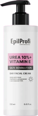 Крем для лица EpilProfi для глубокого увлажнения с мочевиной 10% (250мл, с дозатором)