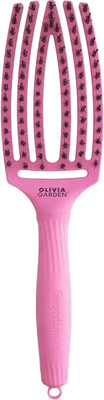 Расческа Olivia Garden Fingerbrush Boar & Nylon 2024 Bubble Pink