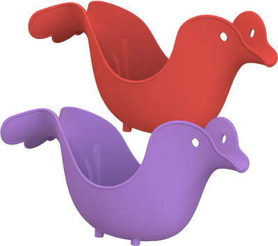 Набор ковшиков для купания KidPlast Птица / PL503405 (красный/фиолетовый)