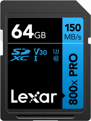 Карта памяти Lexar Professional 64GB 800x SDHC UHS-I (LSD0800P064G-BNNNG)