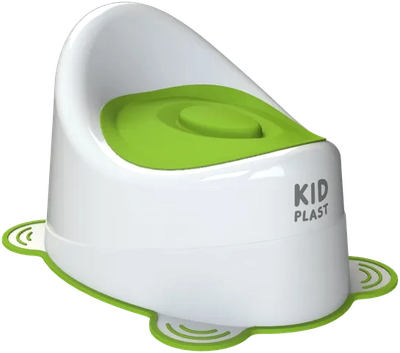 Детский горшок KidPlast Uniks / PL045602 (белый/зеленый)