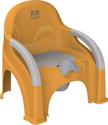 Детский горшок KidPlast Primo / PL116302 (оранжевый/темно-серый)