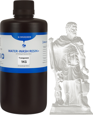 Фотополимерная смола для 3D-принтера Kingroon Water Wash Resin+ Transparent / SZ0004 (1кг)
