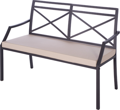 Скамья садовая Удачная мебель Суаре с подушкой 120x50x100 / E17.120A (графит)