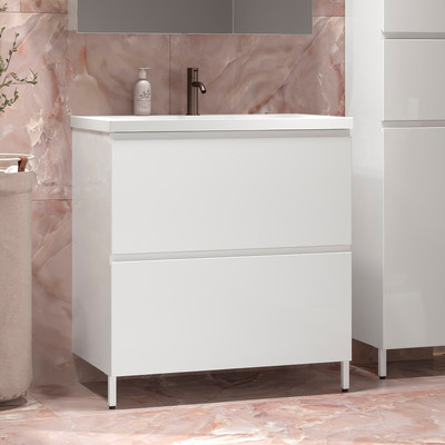 Тумба под умывальник Belux Минск Н 60-02 (1, белый глянцевый)