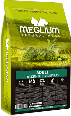 Сухой корм для кошек Meglium Cat Beef & Chicken & Vegetables / MGS0110 (10кг)