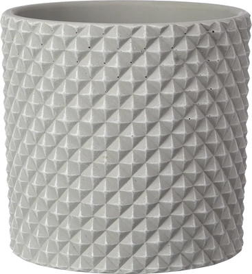 Кашпо Композит Грань Цилиндр №2 / КБ-Ц2-217-46 (1.82л, светло-серый)