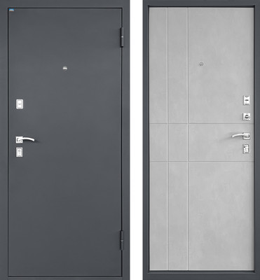 Входная дверь Промет Титан 86x205 (правая, антеро/бетон снежный)