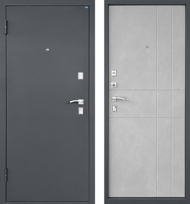 Входная дверь Промет Титан 96x205 (левая, антеро/бетон снежный)