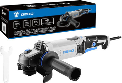 Профессиональная угловая шлифмашина Deko DK1600AG PRO / 086-1005