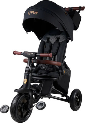 Трехколесный велосипед с ручкой QPlay S702 Sprinter S Max Black (Lux/Black)