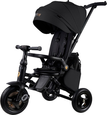 Трехколесный велосипед с ручкой QPlay S702 Sprinter Max Black (Oxford/Black)