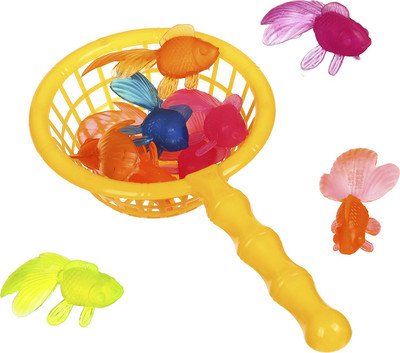 Набор игрушек для ванной Крошка Я 10 рыбок и сачок / 10650446