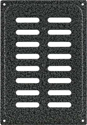 Решетка вентиляционная Нора-М 165x240 с заслонкой / 19370 (кожа/серебро)