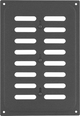 Решетка вентиляционная Нора-М 165x240 с заслонкой / 19374 (мокрый асфальт)