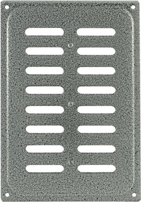 Решетка вентиляционная Нора-М 165x240 с заслонкой / 12923 (серебро)