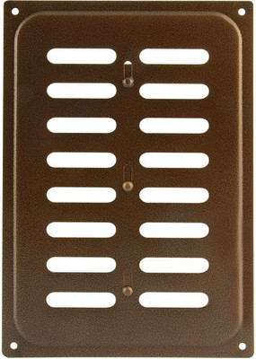Решетка вентиляционная Нора-М 165x240 с заслонкой / 4847 (старая медь)