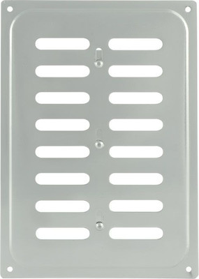Решетка вентиляционная Нора-М 165x240 с заслонкой / 7186 (хром)