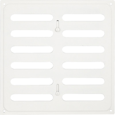 Решетка вентиляционная Нора-М 200x200 с заслонкой / 19377 (сигнальный белый)