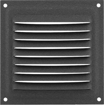 Решетка вентиляционная Нора-М 100x100 с сеткой / 19384 (мокрый асфальт)