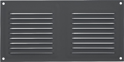 Решетка вентиляционная Нора-М 100x200 с сеткой / 20174 (графит)