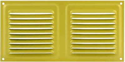 Решетка вентиляционная Нора-М 100x200 с сеткой / 7216 (желтый)