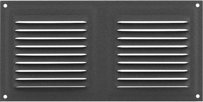 Решетка вентиляционная Нора-М 100x200 с сеткой / 19389 (мокрый асфальт)