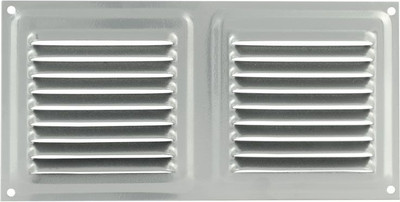 Решетка вентиляционная Нора-М 100x200 с сеткой / 7218 (хром)