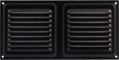 Решетка вентиляционная Нора-М 100x200 с сеткой / 18326 (черный)