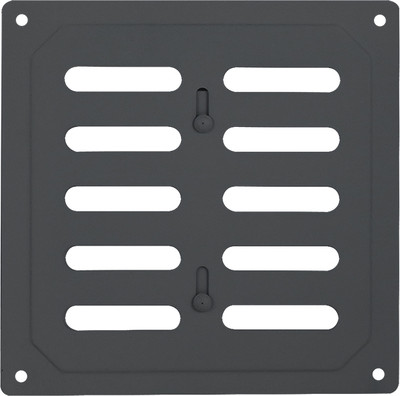 Решетка вентиляционная Нора-М 160x160 с заслонкой / 20170 (графит)