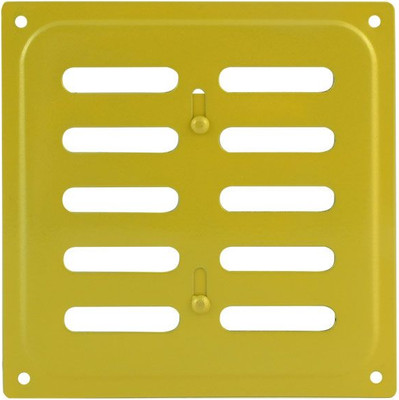 Решетка вентиляционная Нора-М 160x160 с заслонкой / 6615 (золотистый)