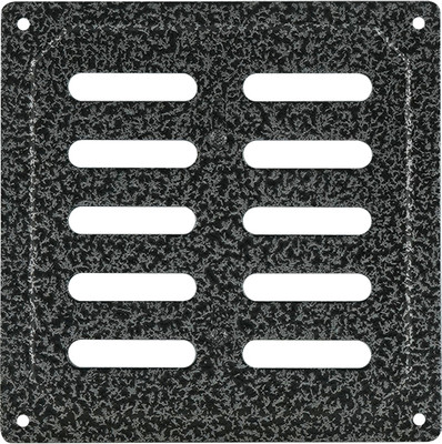 Решетка вентиляционная Нора-М 160x160 с заслонкой / 19365 (кожа/серебро)