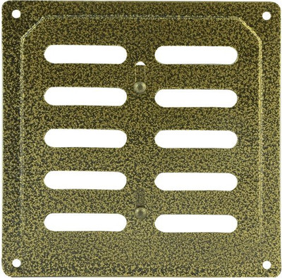 Решетка вентиляционная Нора-М 160x160 с заслонкой / 6614 (старая бронза)