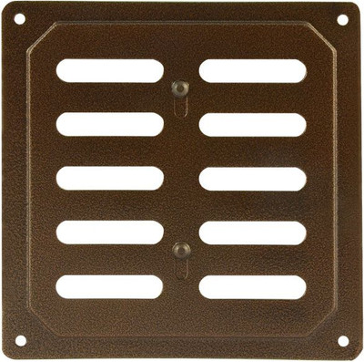 Решетка вентиляционная Нора-М 160x160 с заслонкой / 6613 (старая медь)