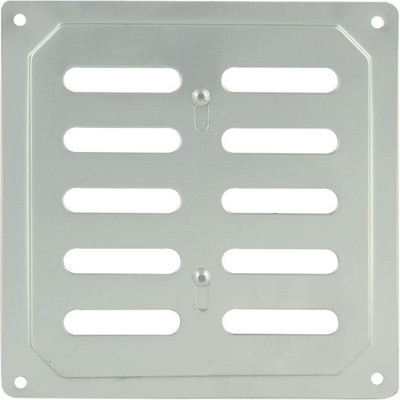 Решетка вентиляционная Нора-М 160x160 с заслонкой / 7009 (хром)