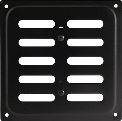 Решетка вентиляционная Нора-М 160x160 с заслонкой / 18323 (черный)