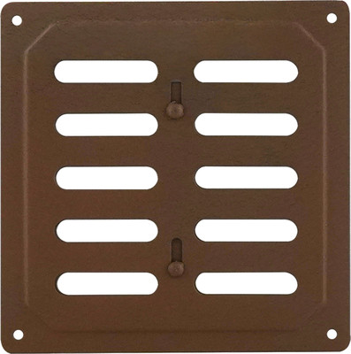 Решетка вентиляционная Нора-М 160x160 с заслонкой / 19368 (шоколадный бархат)