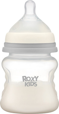 Бутылочка для кормления ROXY-KIDS Медленный поток 0+ / RBTL-001-BGR (120мл, кокосовый/серый)