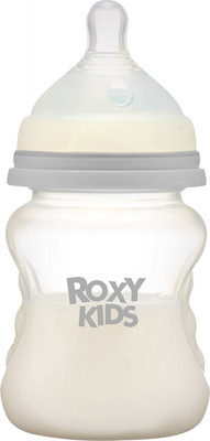 Бутылочка для кормления ROXY-KIDS Средний поток 3+ / RBTL-002-BGR (160мл, кокосовый/серый)