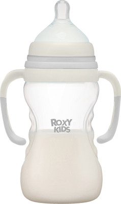 Бутылочка для кормления ROXY-KIDS Быстрый поток 6+ / RBTL-003-BGR (260мл, кокосовый/серый)