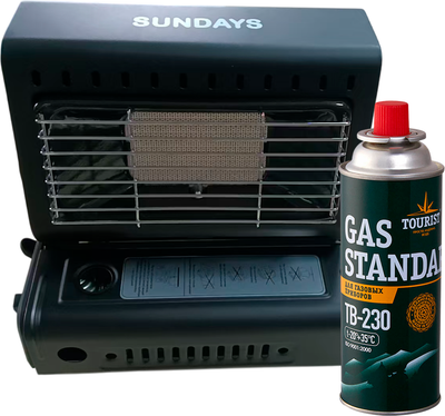 Обогреватель газовый для палатки Sundays ZT-201-D c газовым баллоном Tourist Standard TB-230