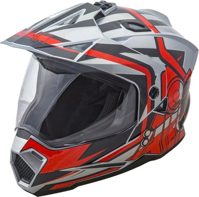 Мотошлем AiM JK802S / 802-013-XS (XS, красный/серый/черный)