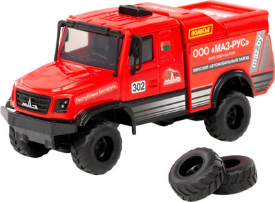 Автомобиль игрушечный Полесье Гоночный грузовик МАЗ-6440RR / 57314 (в коробке)
