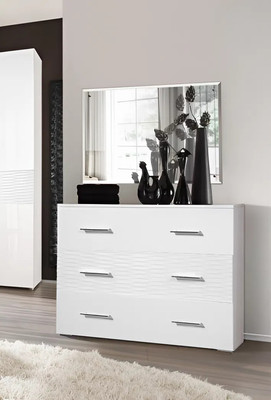 Зеркало ФорестДекоГрупп Вена (белый/белый)