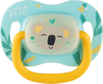 Пустышка Canpol Exotic Animals силиконовая симметричная 18мес / 34/922_koal