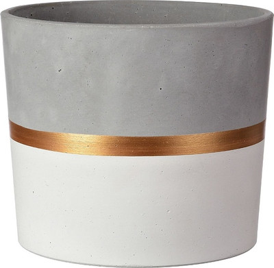 Кашпо Композит Кедр №4 / КС-Б4-225-03 (5.8л, белый)