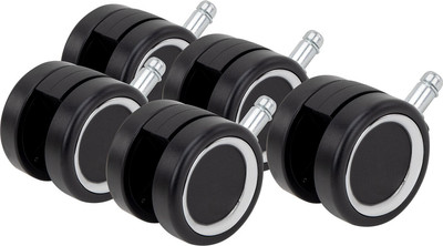 Комплект колес мебельных Brabix Для кресла d11 / 533089 (5шт, черный/хром)